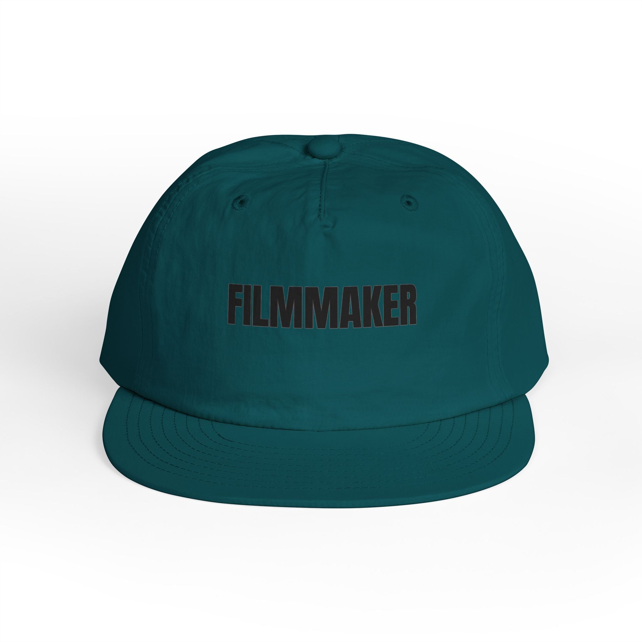 Filmmaker Surf Cap — Minimal White Snapback Hat for Film Creators