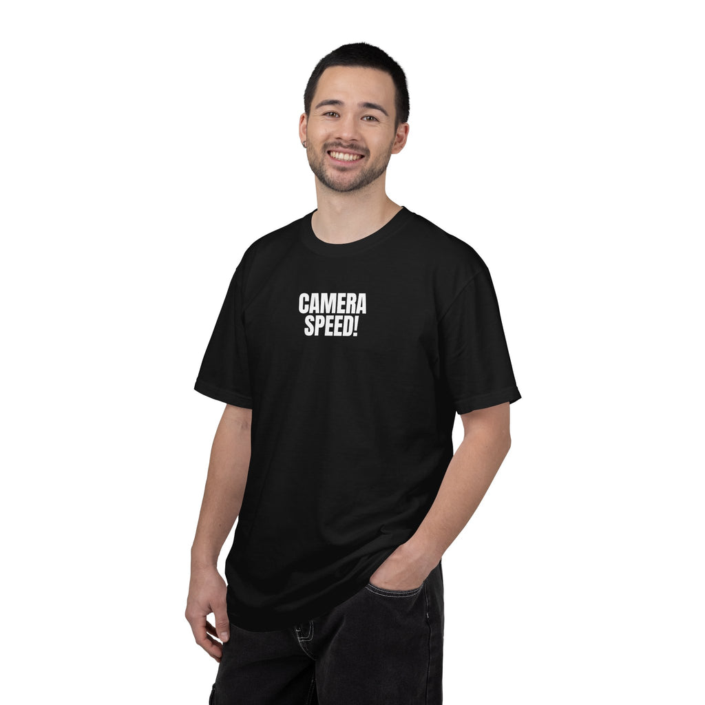Camera Speed! Graphic T-Shirt — Minimalist Photography Tee