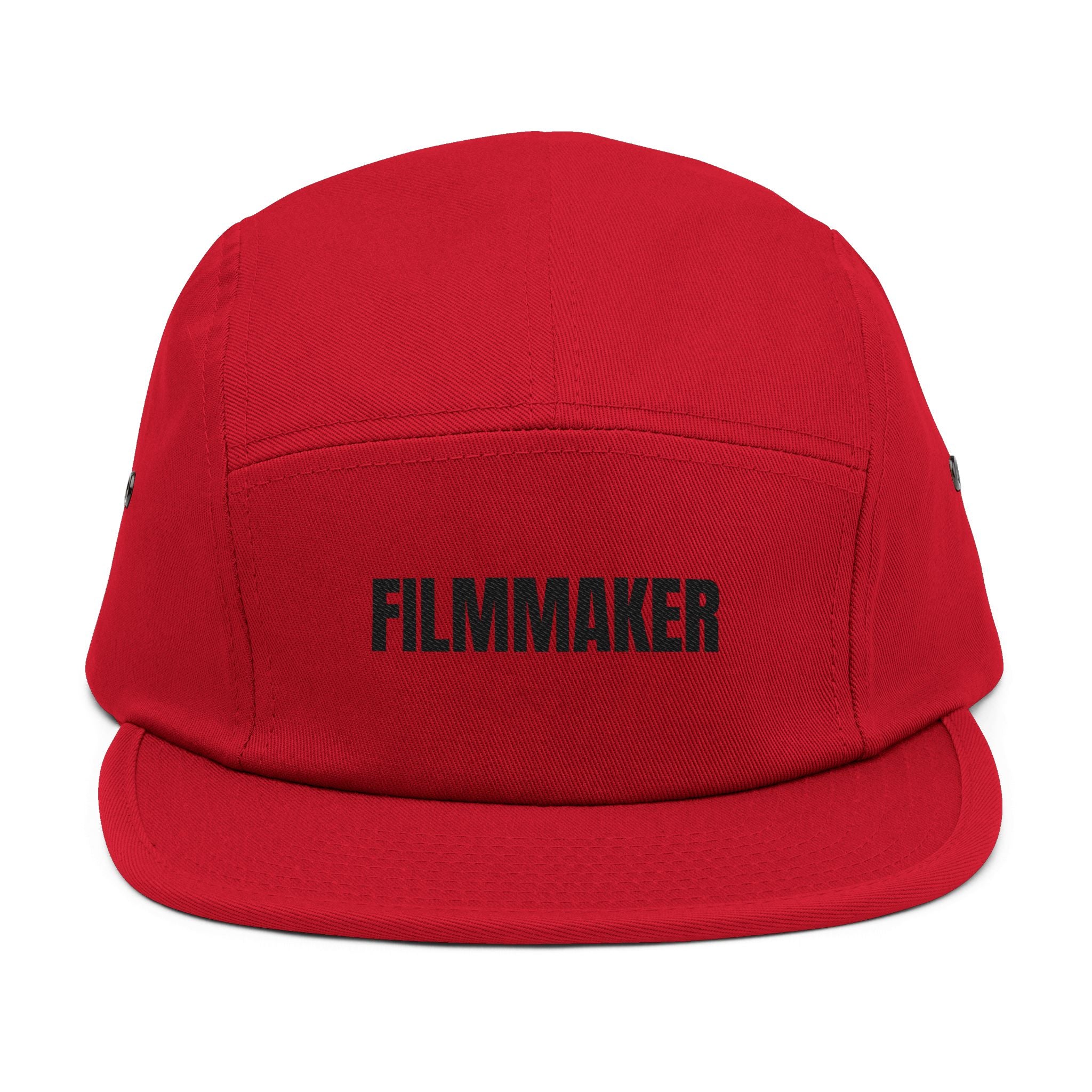 Filmmaker Embroidered 5-Panel Cap — Minimalist Crew Hat for Directors & Creators
