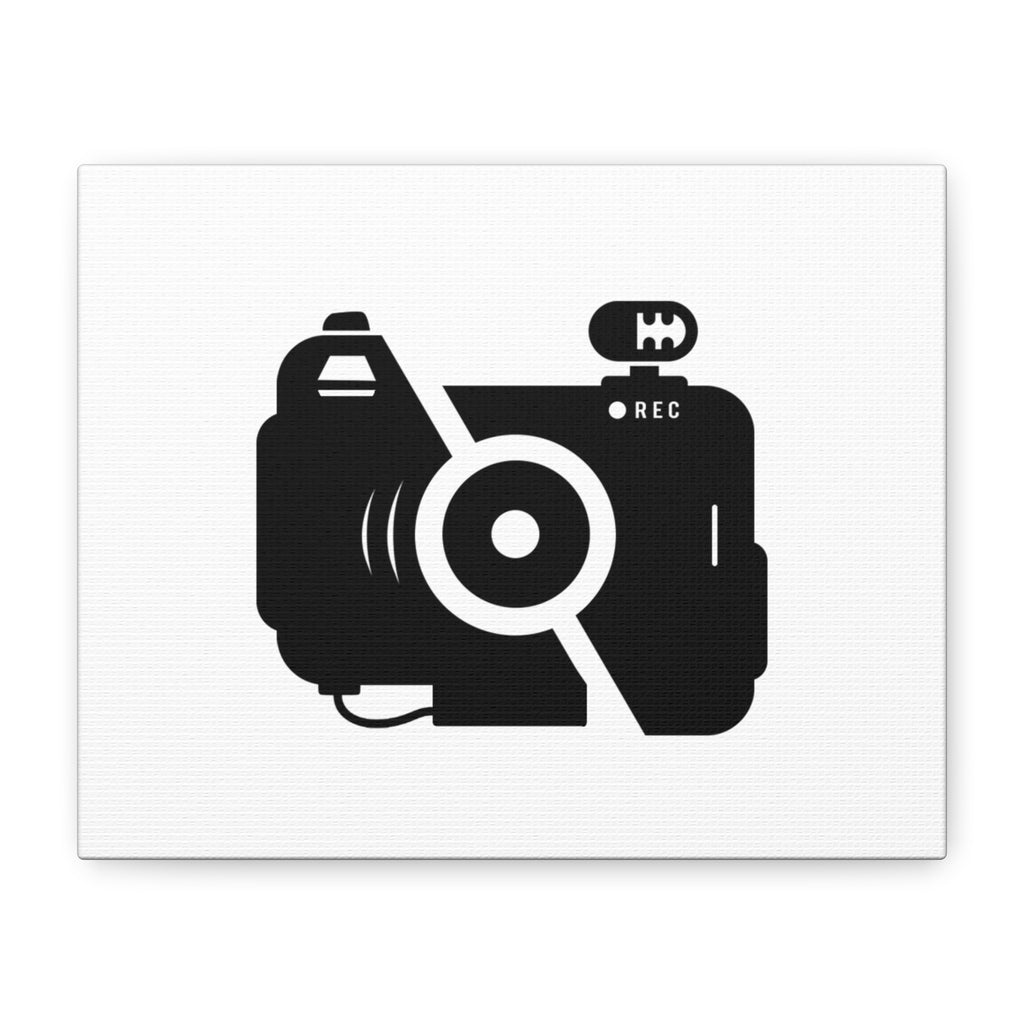 Camera Icon Matte Canvas Print — Minimalist Photography Wall Art
