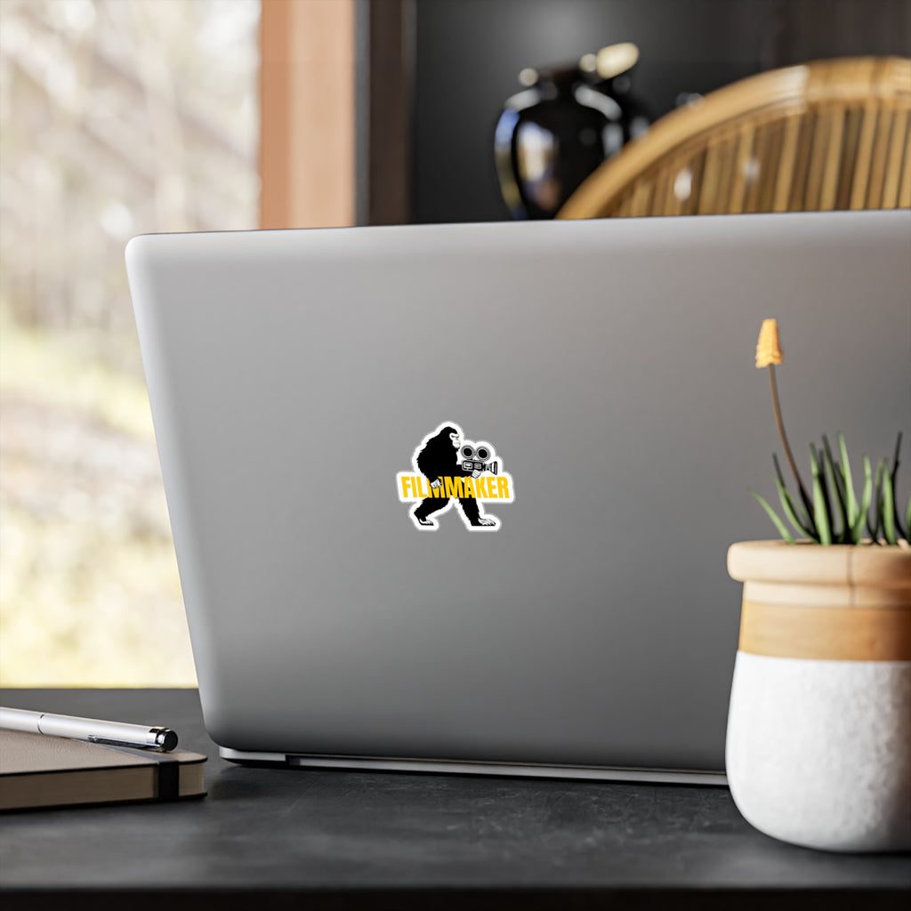 Filmmaker Sasquatch Sticker - Kiss-Cut Vinyl Decal for Cameras, Laptops & Gear