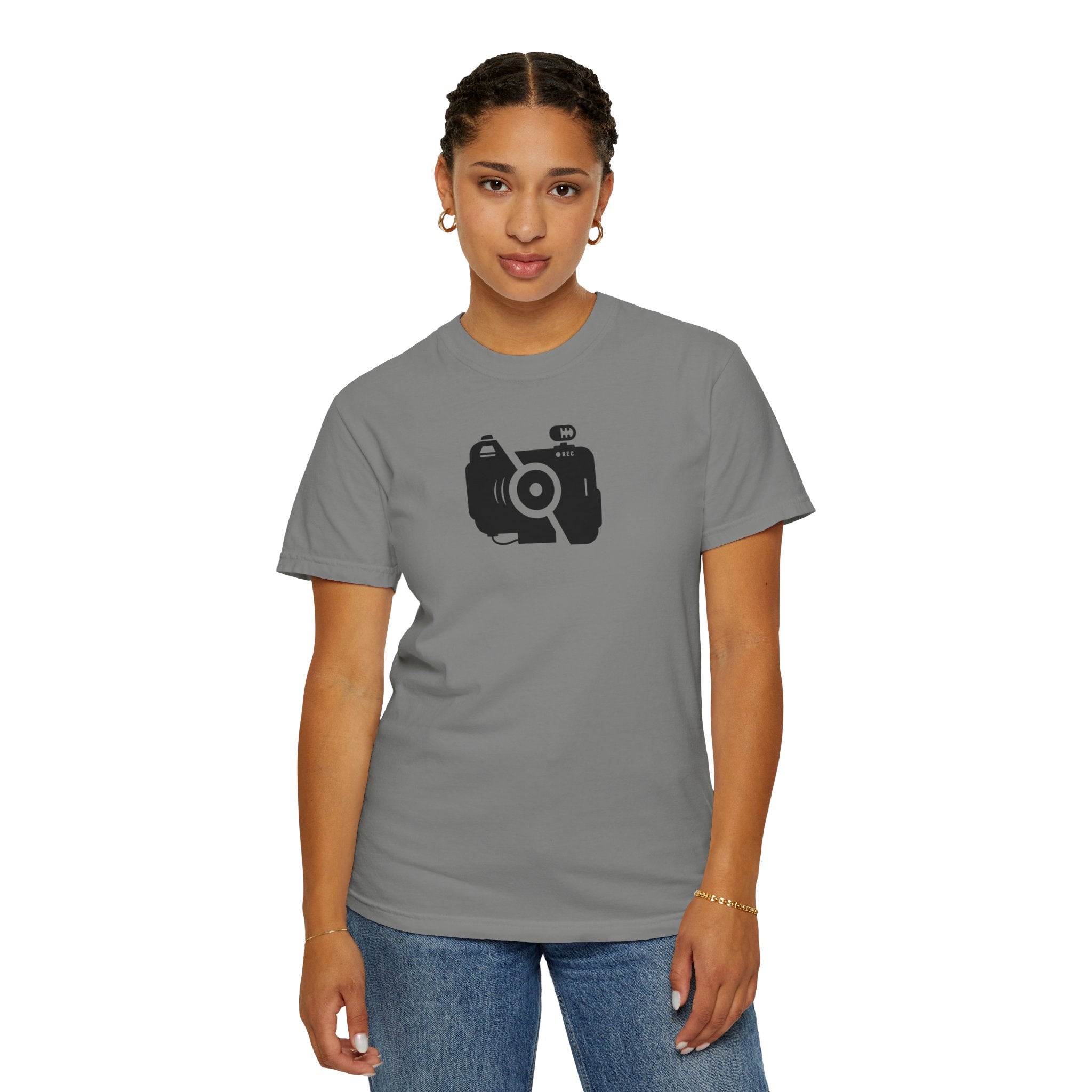 Camera Icon T-Shirt — Minimal Photographer Tee