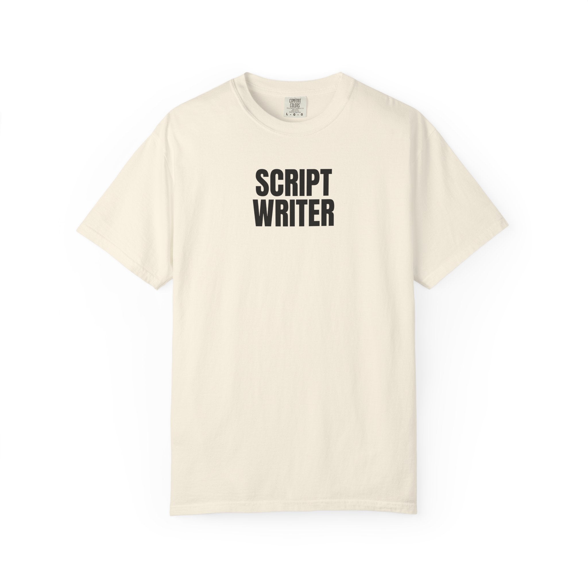 Script Writer T-Shirt — Minimal Typewriter Tee for Screenwriters & Authors