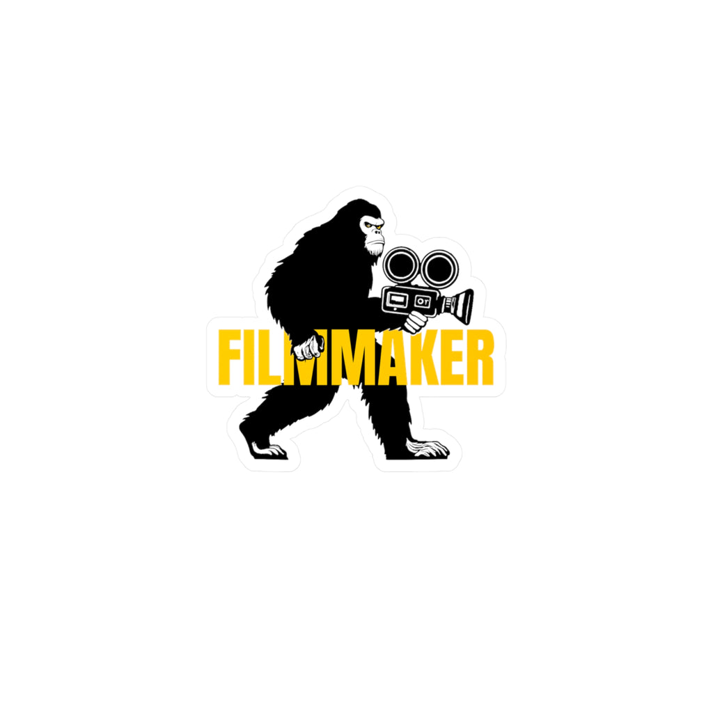 Filmmaker Sasquatch Sticker - Kiss-Cut Vinyl Decal for Cameras, Laptops & Gear