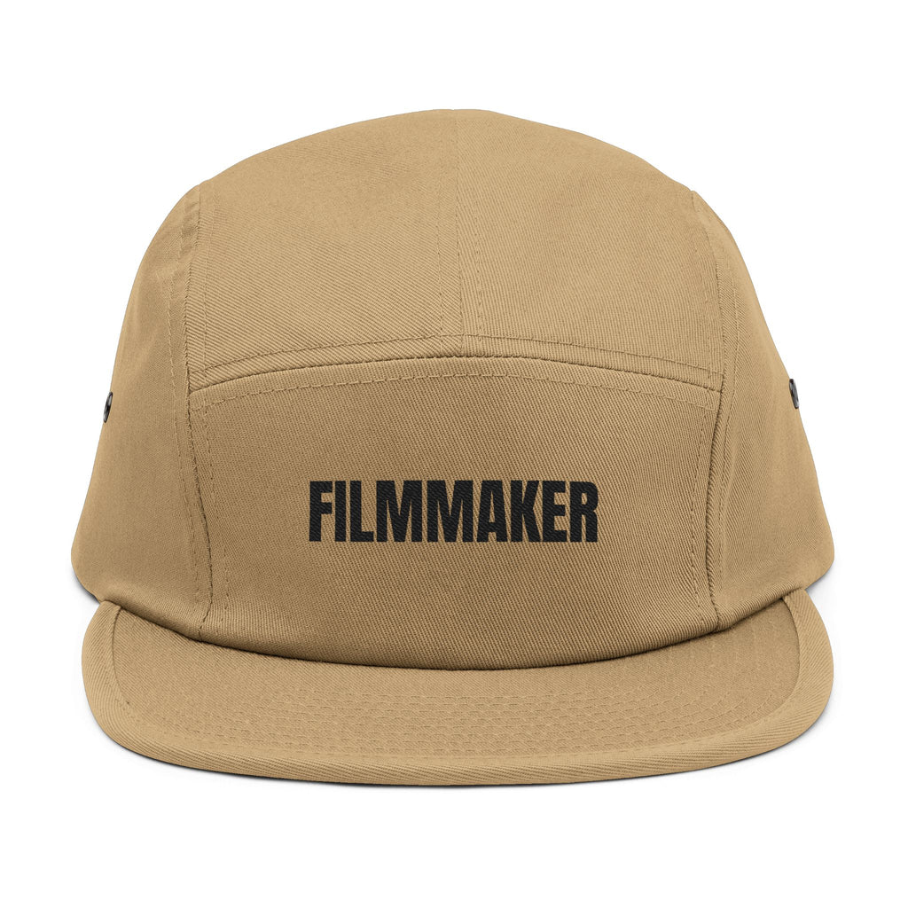 Filmmaker Embroidered 5-Panel Cap — Minimalist Crew Hat for Directors & Creators