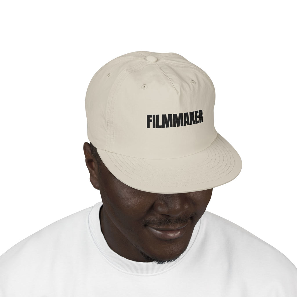 Filmmaker Surf Cap — Minimal White Snapback Hat for Film Creators