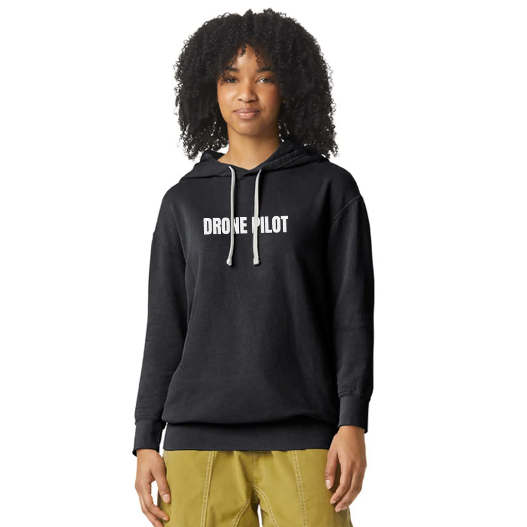 Drone Pilot Hoodie — Minimal Drone Graphic Hooded Sweatshirt