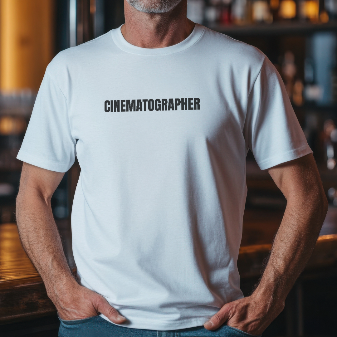 Cinematographer T‑Shirt — Minimal Film Crew Tee for Movie Makers