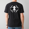 Drone Pilot T-Shirt — Graphic Drone Design Tee (Front 'DRONE PILOT', Back Drone Silhouette)