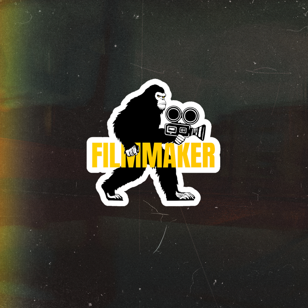 Filmmaker Sasquatch Sticker - Kiss-Cut Vinyl Decal for Cameras, Laptops & Gear