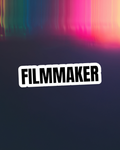 Filmmaker Kiss-Cut Vinyl Sticker — Bold Black Text Decal for Laptops, Cameras & Gear
