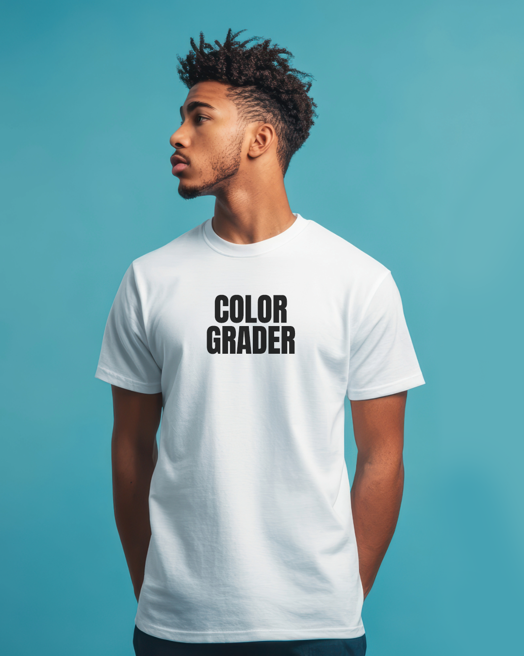 Color Grader T-Shirt — Minimal Typography Graphic Tee for Film & Photo Pros
