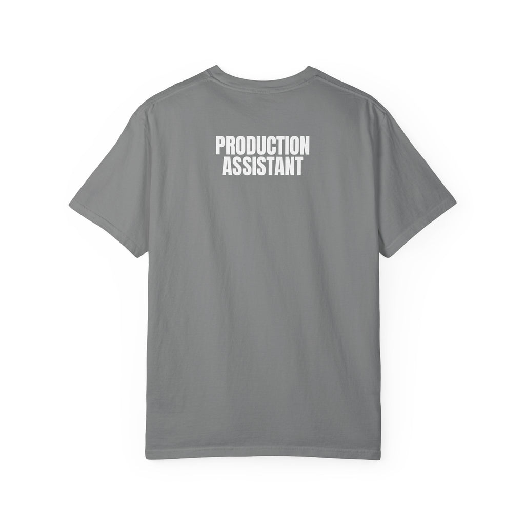 Production Assistant T-Shirt — 'PRODUCTION ASSISTANT' Front Print with Small 'PA' Back