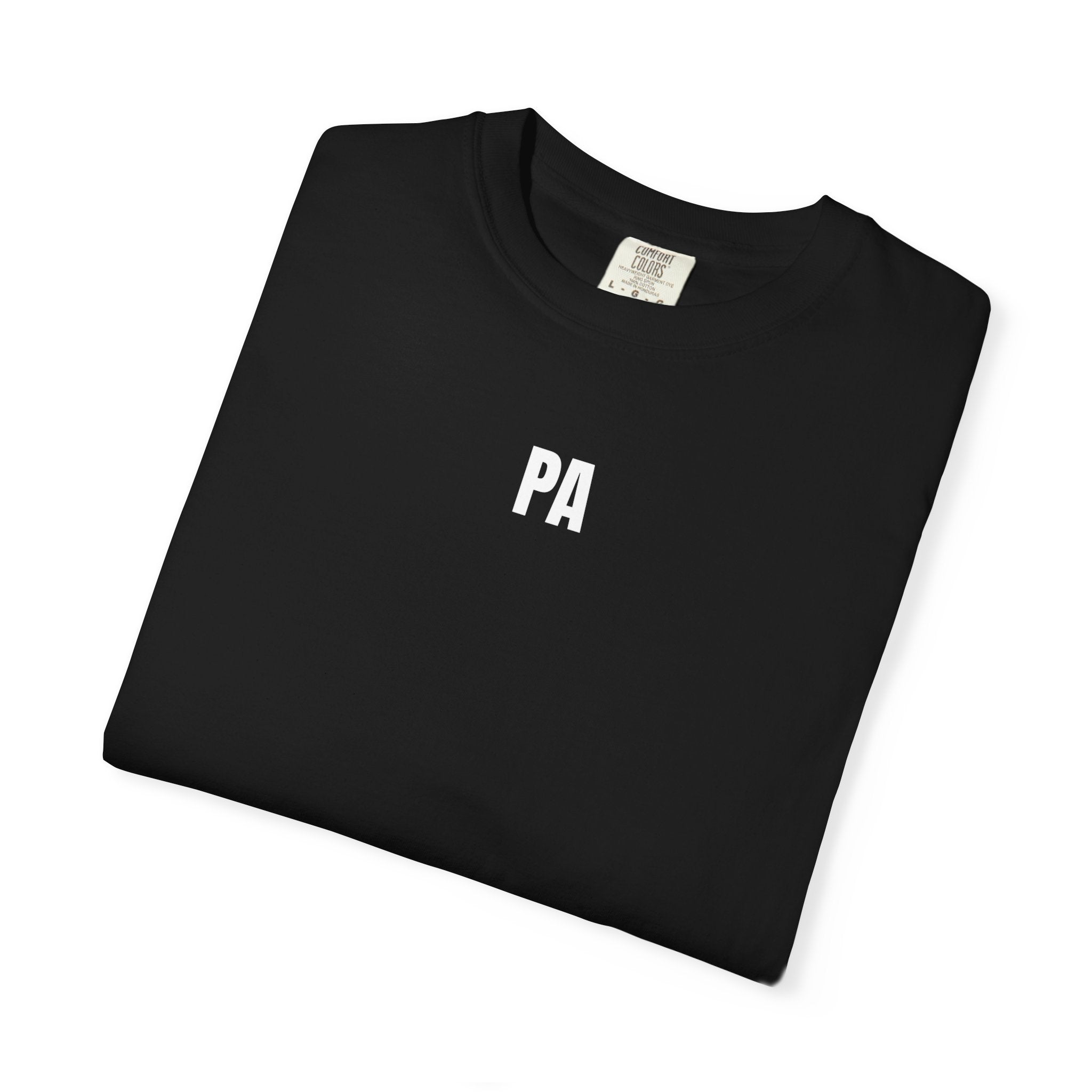 Production Assistant T-Shirt — 'PRODUCTION ASSISTANT' Front Print with Small 'PA' Back