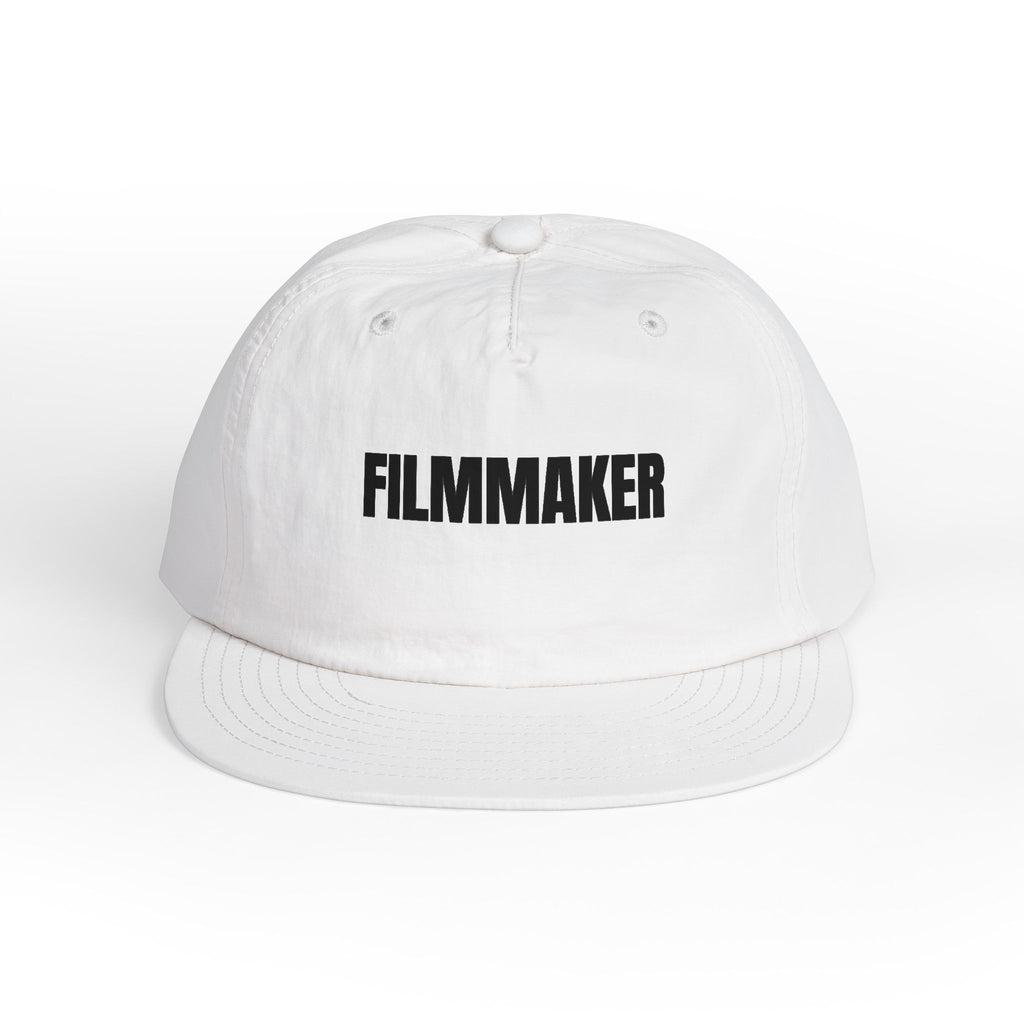 Filmmaker Surf Cap — Minimal White Snapback Hat for Film Creators