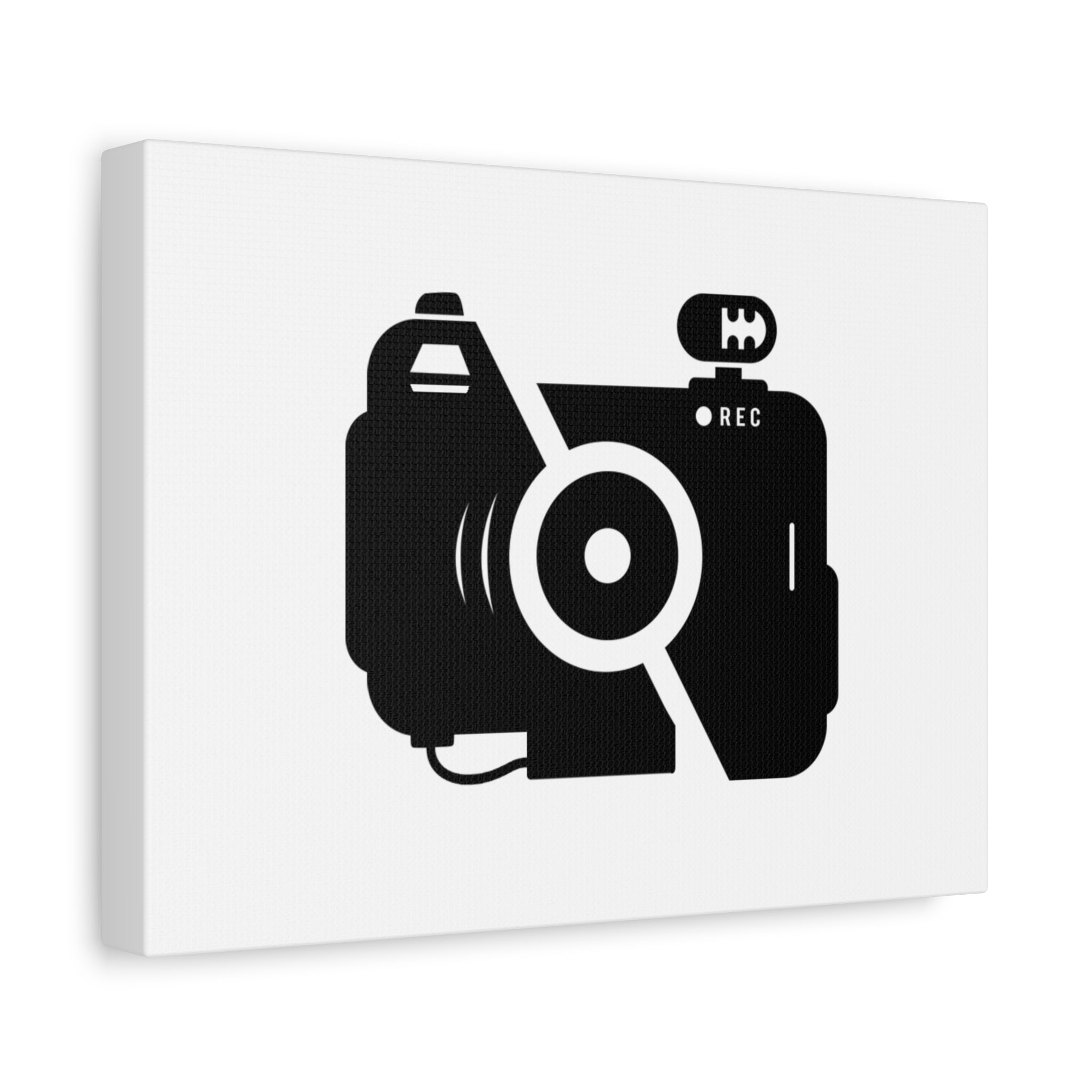 Camera Icon Matte Canvas Print — Minimalist Photography Wall Art