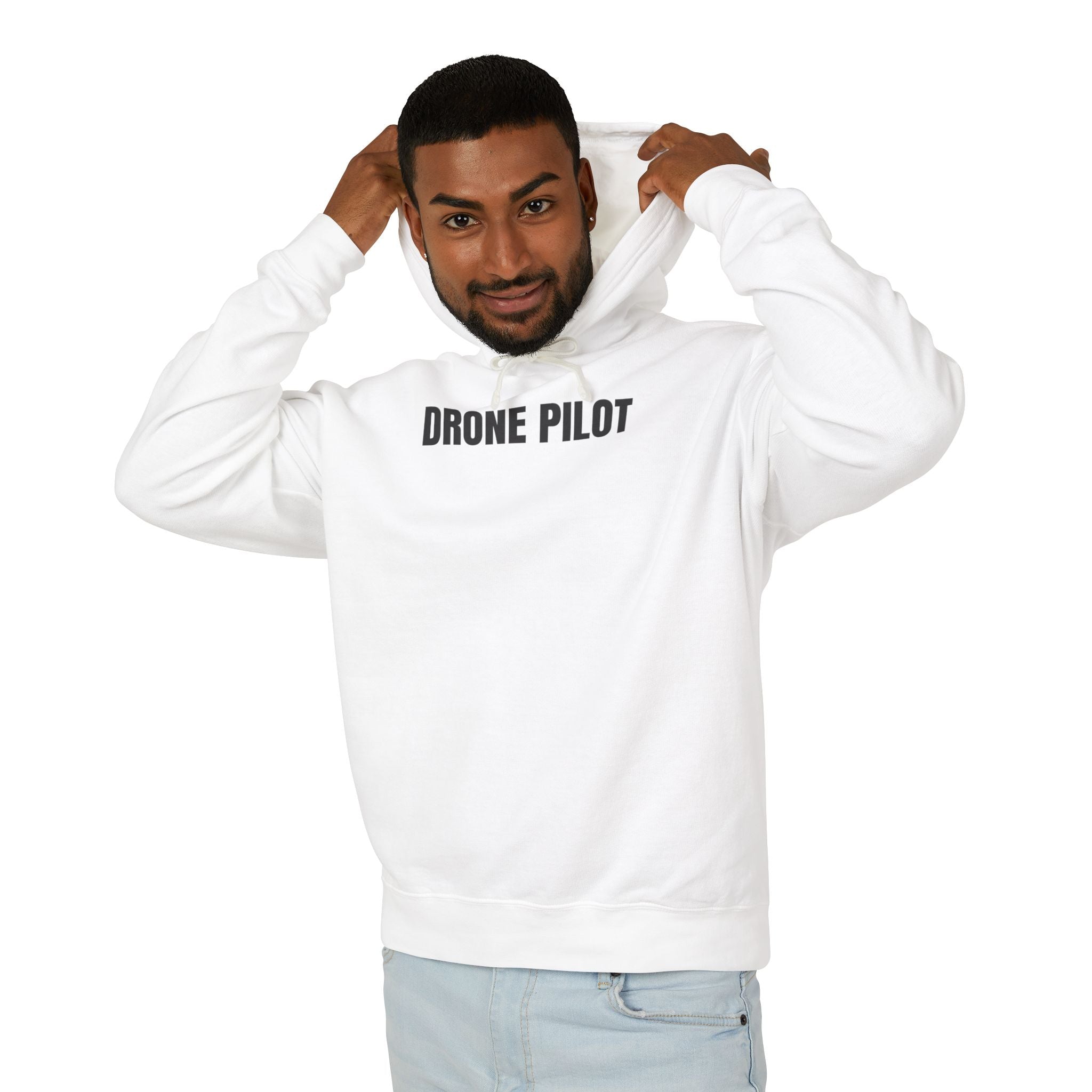 Drone Pilot Hoodie — Minimal Drone Graphic Hooded Sweatshirt