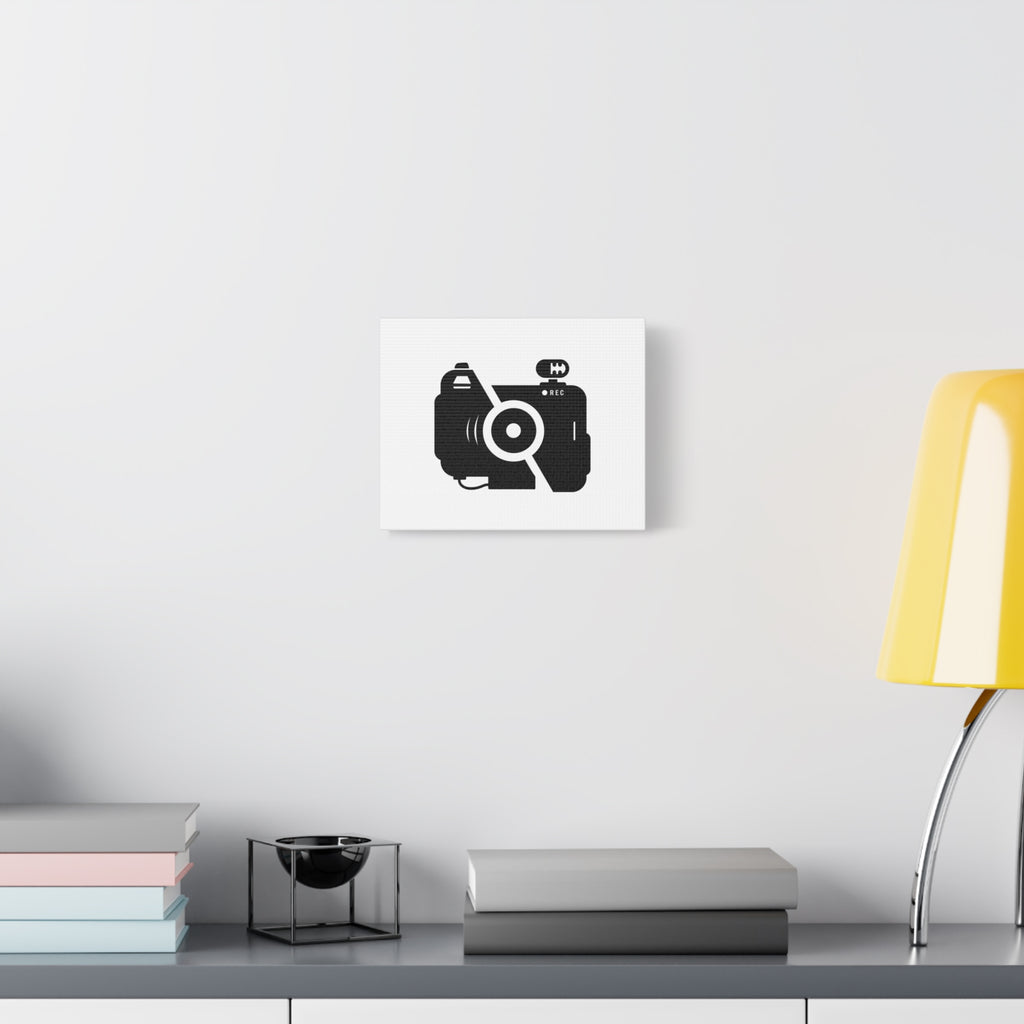 Camera Icon Matte Canvas Print — Minimalist Photography Wall Art