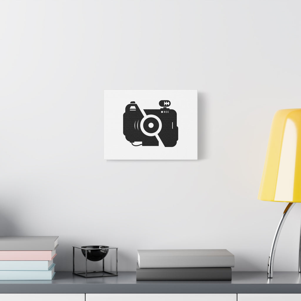 Camera Icon Matte Canvas Print — Minimalist Photography Wall Art