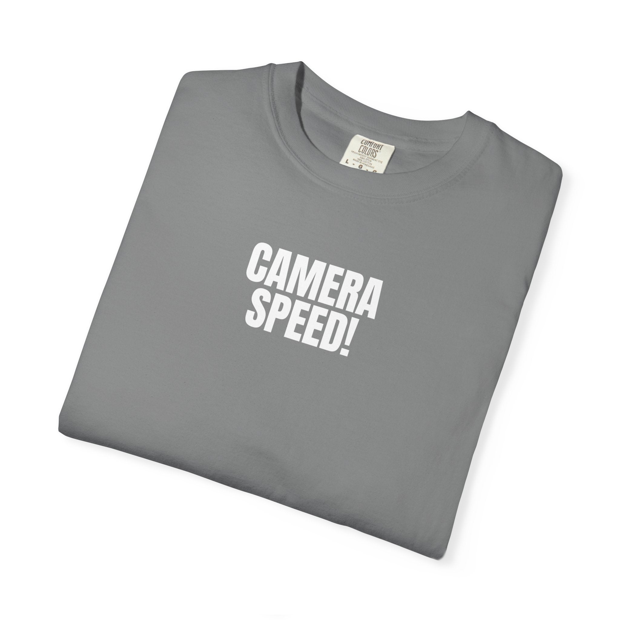 Camera Speed! Graphic T-Shirt — Minimalist Photography Tee