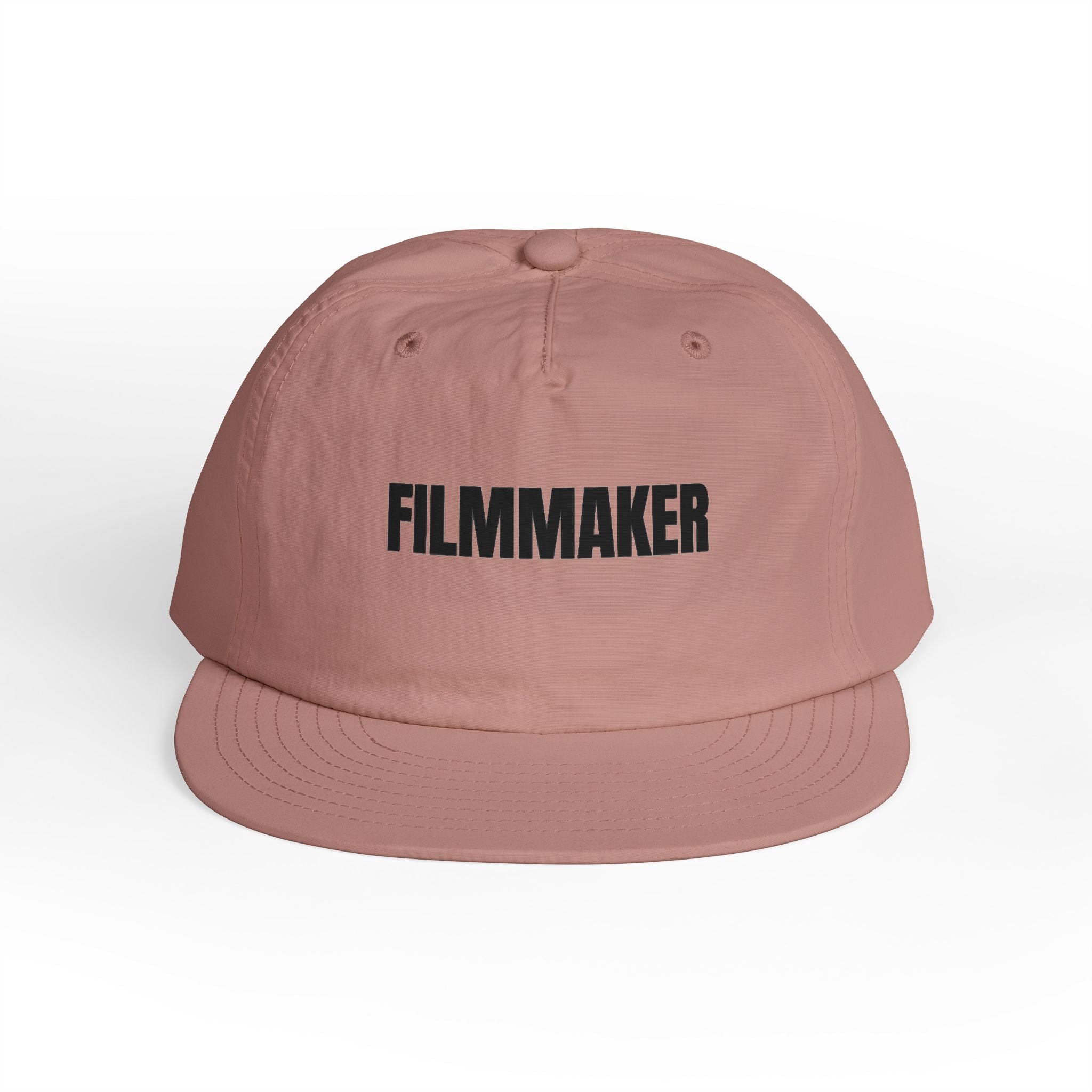 Filmmaker Surf Cap — Minimal White Snapback Hat for Film Creators