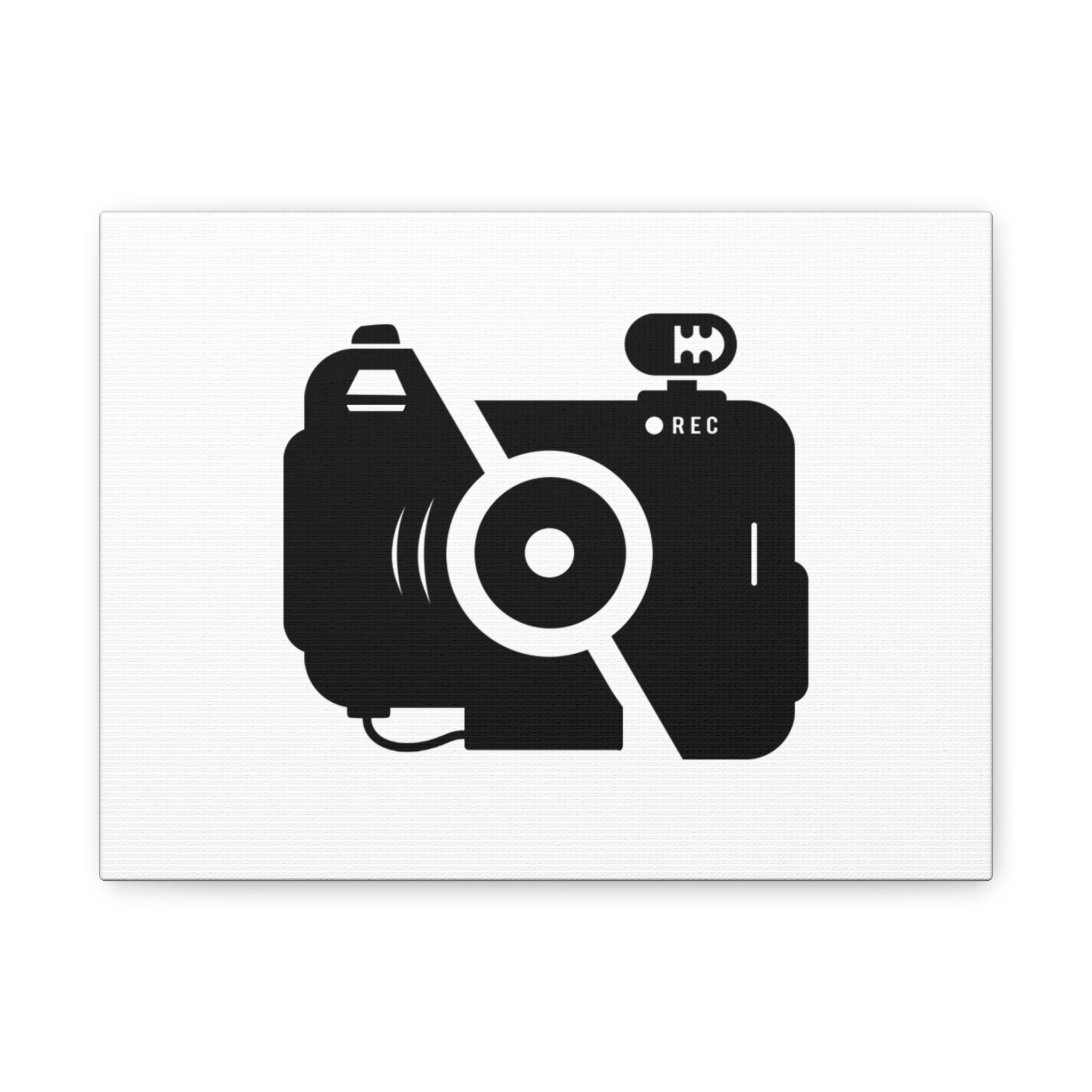 Camera Icon Matte Canvas Print — Minimalist Photography Wall Art
