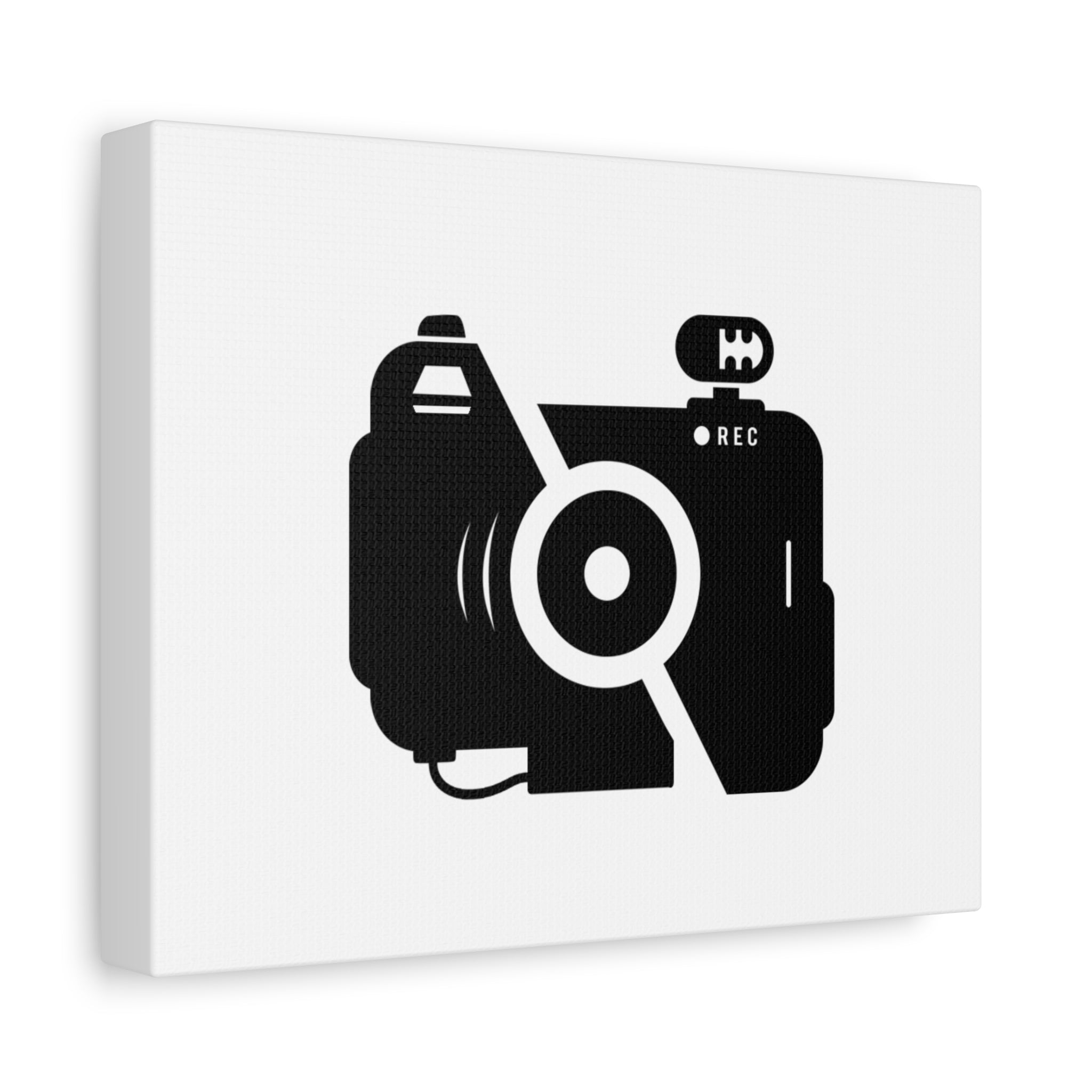Camera Icon Matte Canvas Print — Minimalist Photography Wall Art