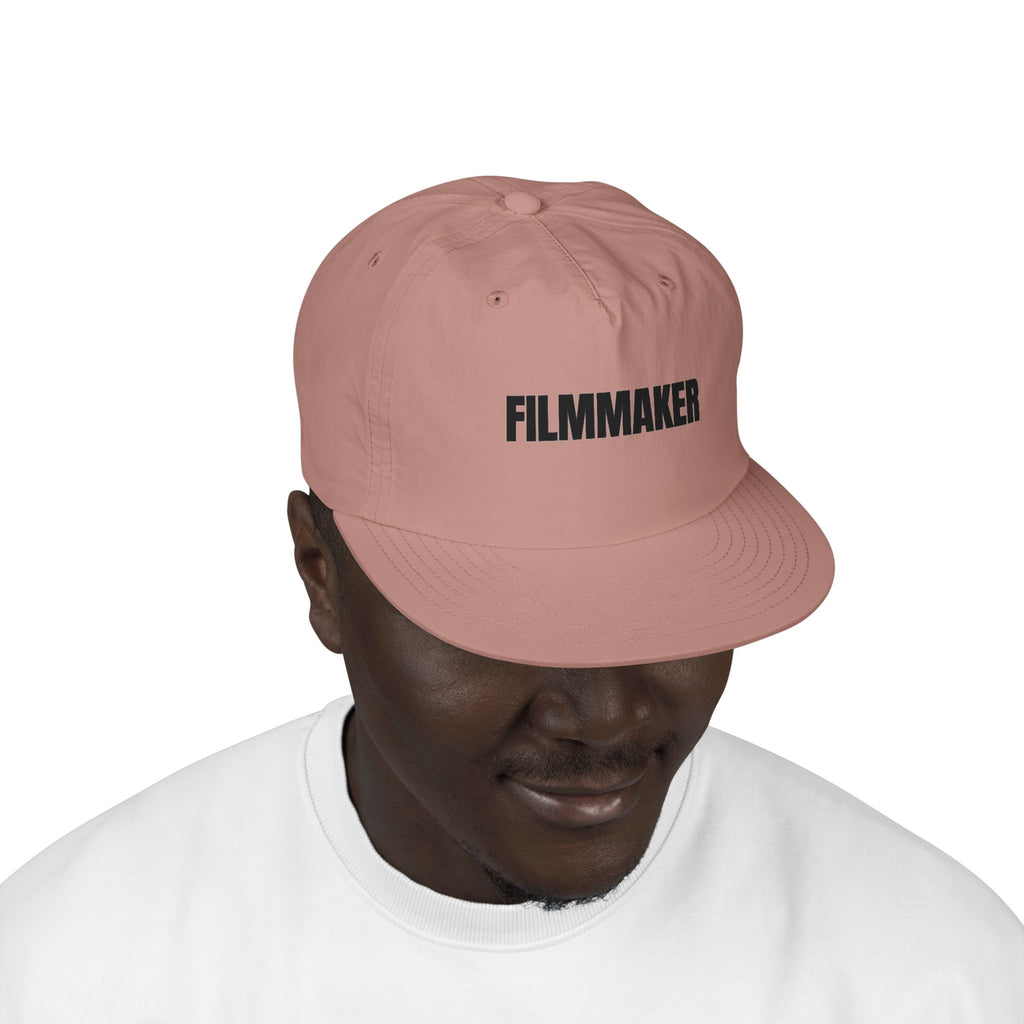 Filmmaker Surf Cap — Minimal White Snapback Hat for Film Creators