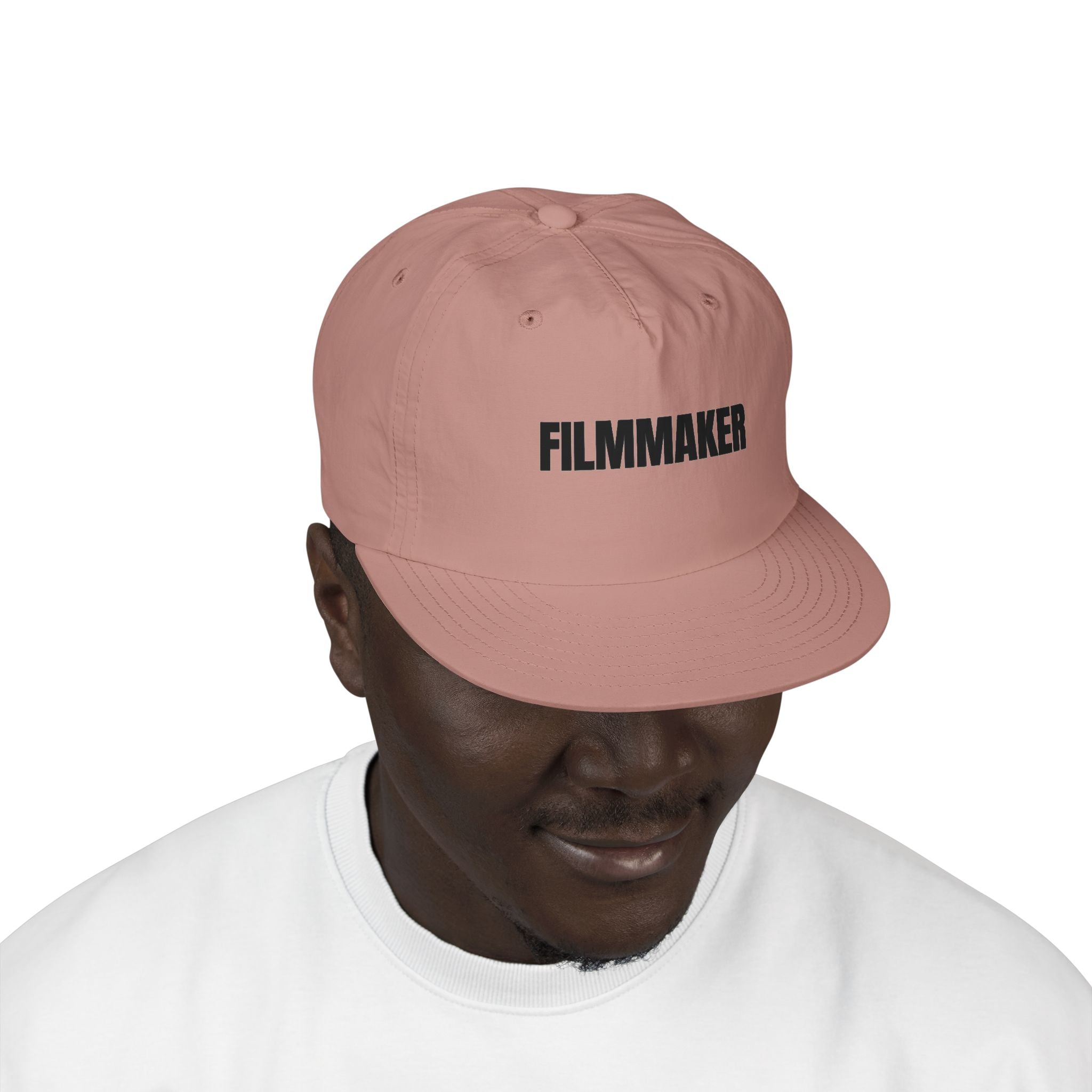 Filmmaker Surf Cap — Minimal White Snapback Hat for Film Creators