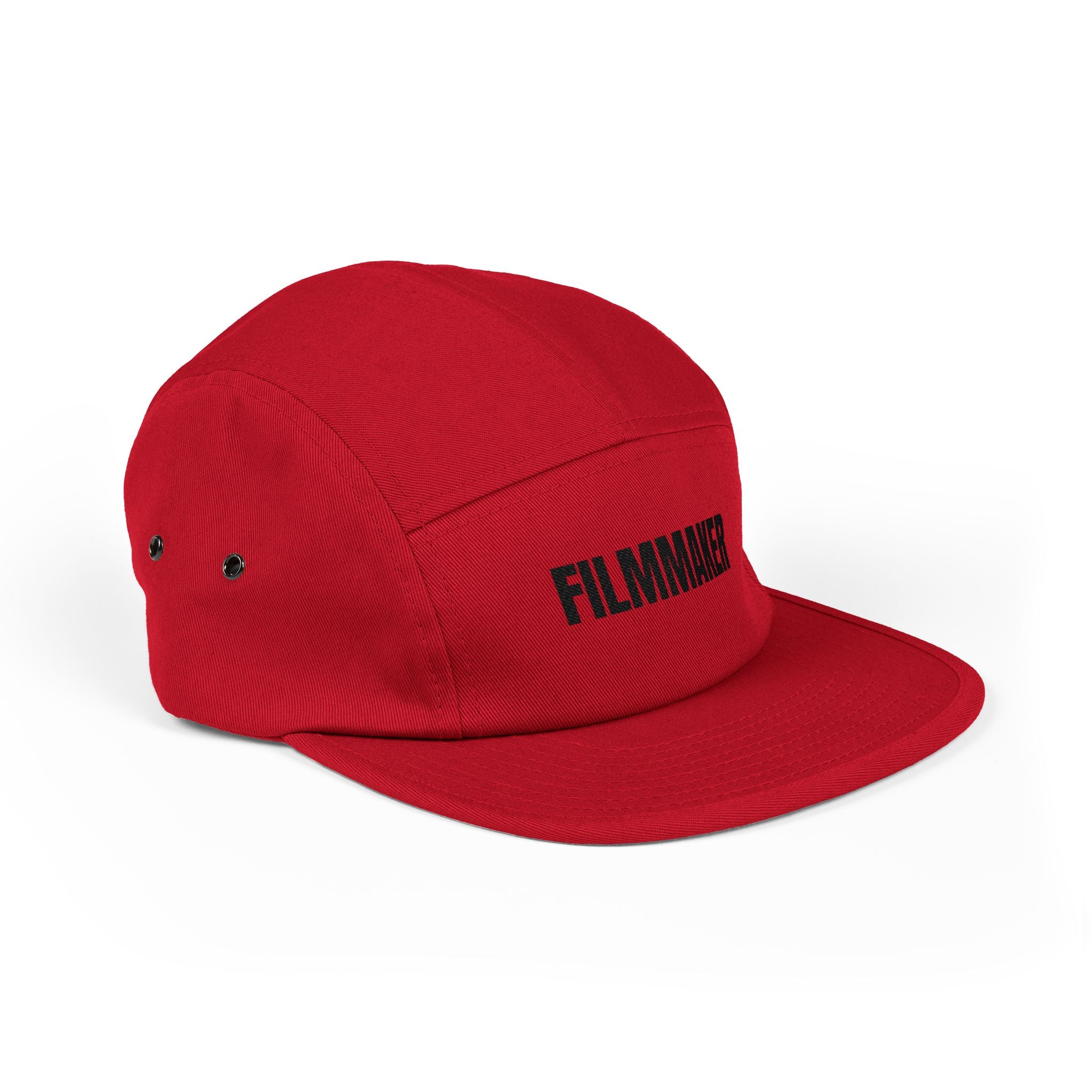 Filmmaker Embroidered 5-Panel Cap — Minimalist Crew Hat for Directors & Creators