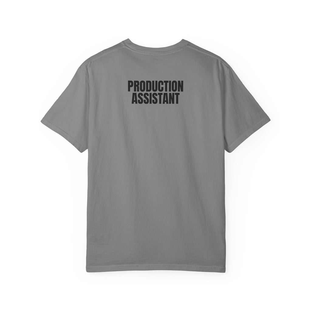 Production Assistant T-Shirt — 'PRODUCTION ASSISTANT' Front Print, Minimal Crew Tee